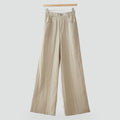 Women's linen trousers with wide legs