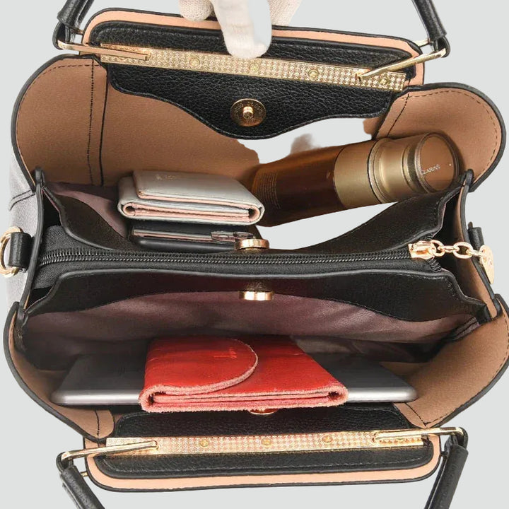 Duża elegancka torebka damska na ramię ze skóry ekologicznej