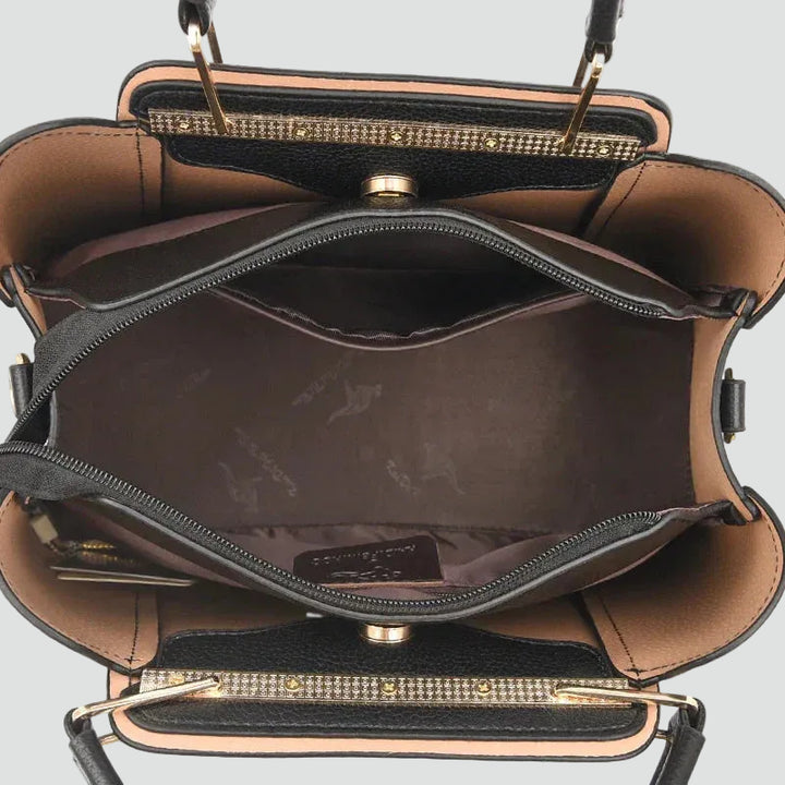 Duża elegancka torebka damska na ramię ze skóry ekologicznej