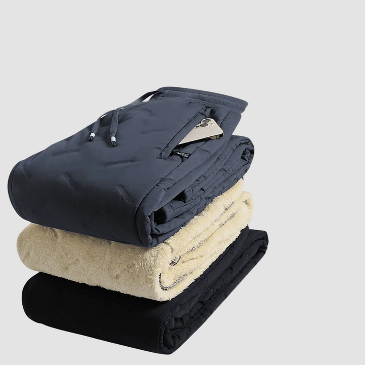 Ocieplane zimowe spodnie dresowe damskie z polarem