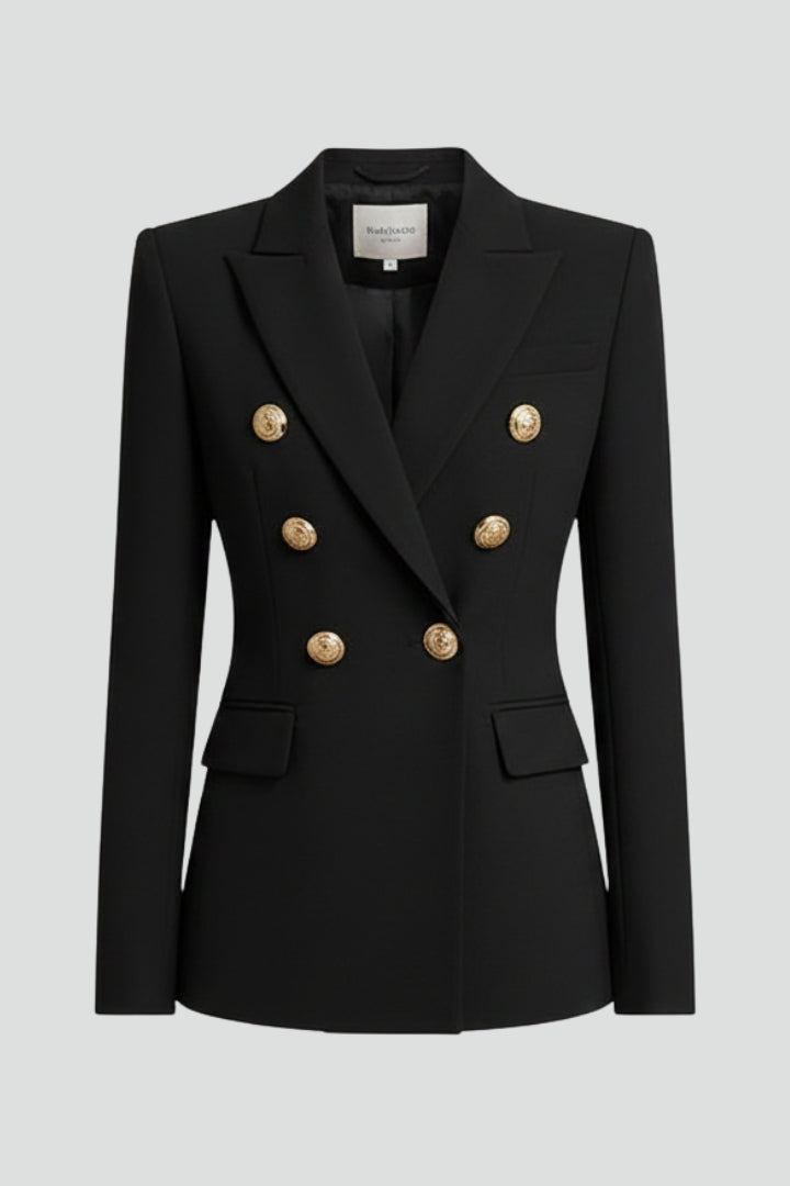 Rebecca | Double-Breasted Blazer with Gold-Tone Buttons for Women