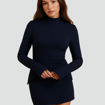 Sukienka bodycon mini z długim rękawem dla kobiet