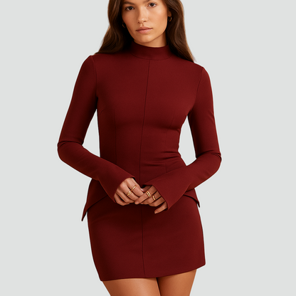 Sukienka bodycon mini z długim rękawem dla kobiet