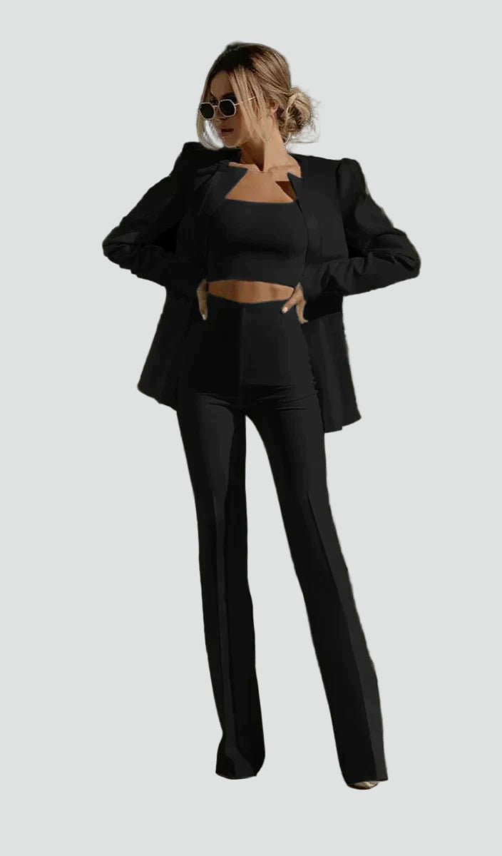 Elegancki garnitur damski blazer pants set