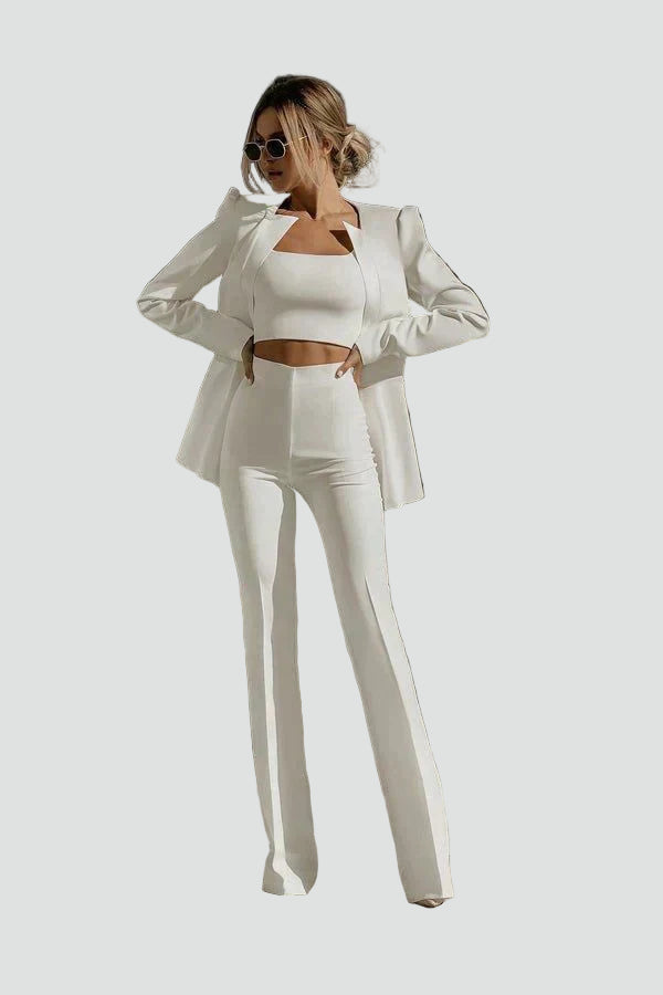 Elegancki garnitur damski blazer pants set