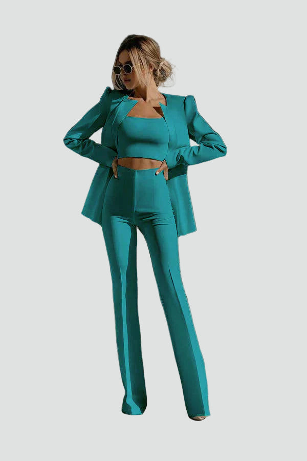 Elegancki garnitur damski blazer pants set