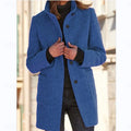 Manteau élégant pour femme avec col et poches pour toutes les occasions
