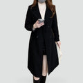 Manteau pour femme avec col classique et coupe longue