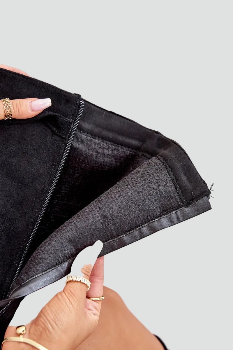 Eleganckie kozaki damskie do kolana na obcasie