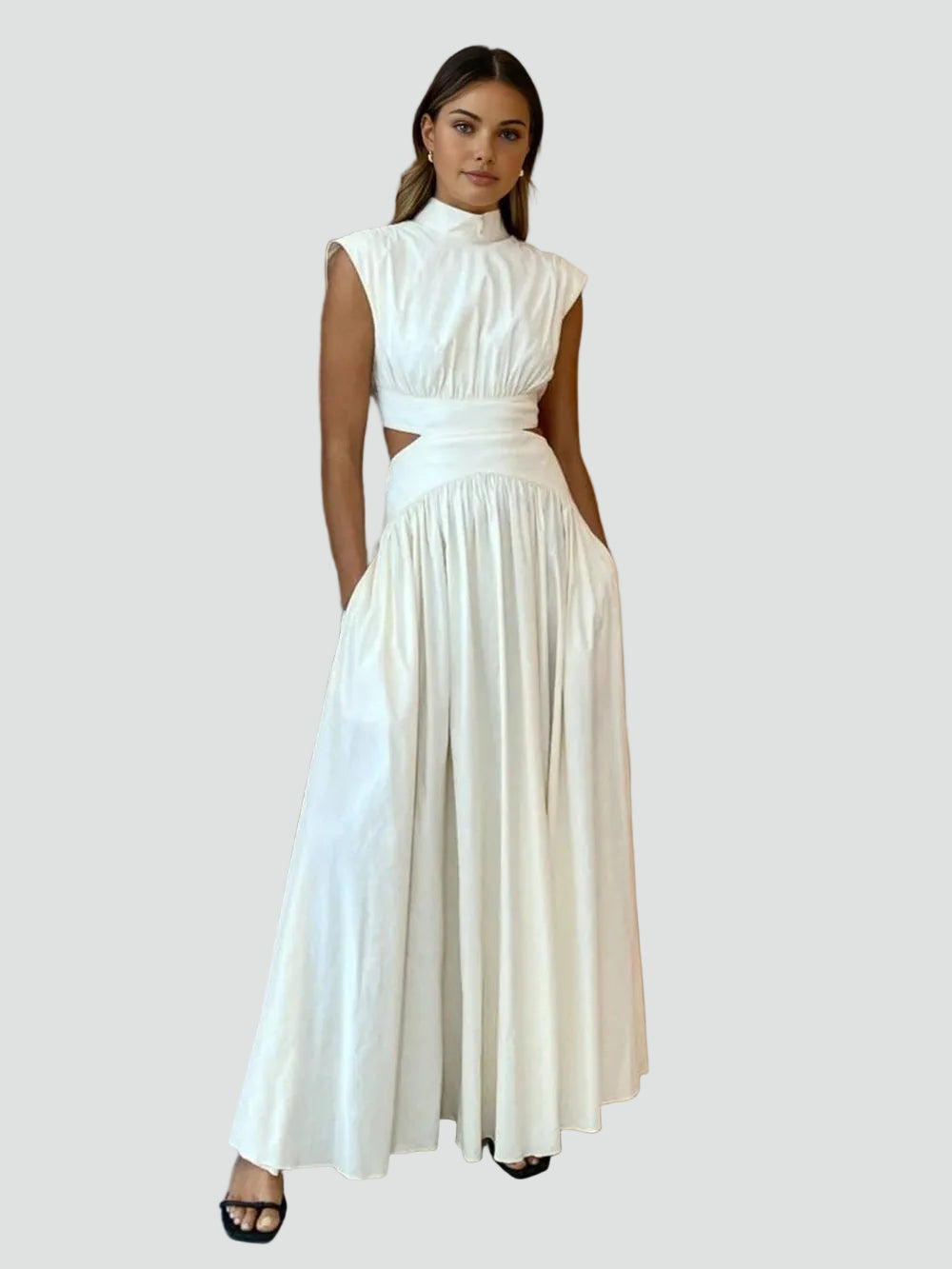 Damesjurk Maxi Met Openingen Elegant Bruiloft Modern