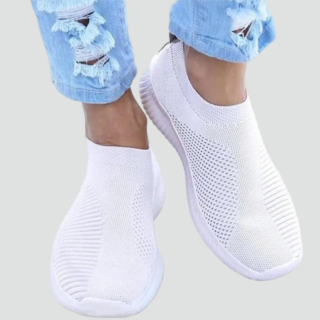 Damskie wsuwane sneakersy ortopedyczne z brokatem i amortyzacją