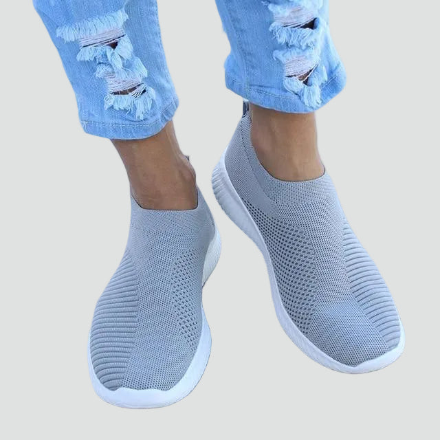 Damskie wsuwane sneakersy ortopedyczne z brokatem i amortyzacją