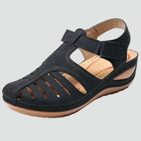 Orthopedic women's summer sandals comfortable with Velcro fastening