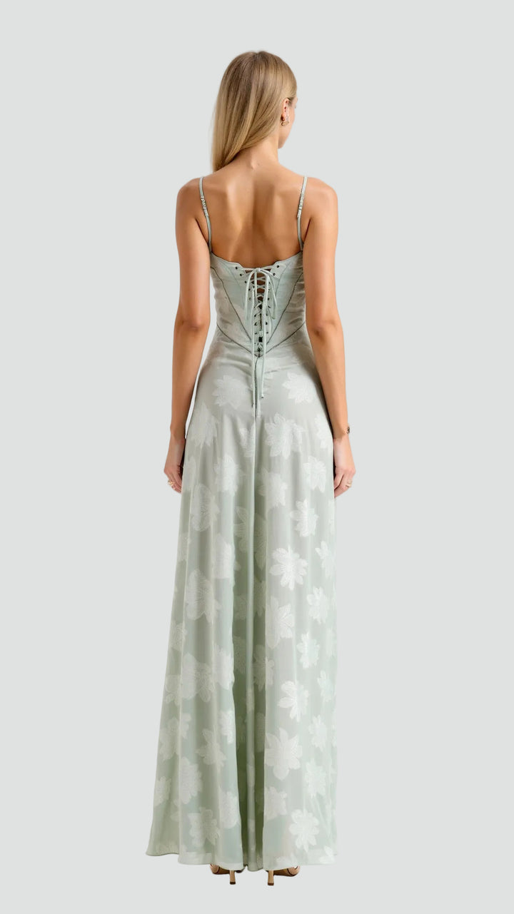 Elegancka sukienka maxi damska na ramiączkach cocktail dress