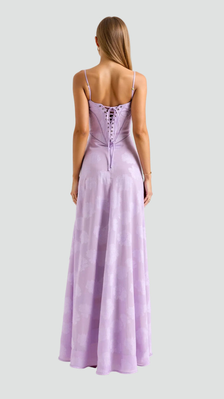 Elegancka sukienka maxi damska na ramiączkach cocktail dress