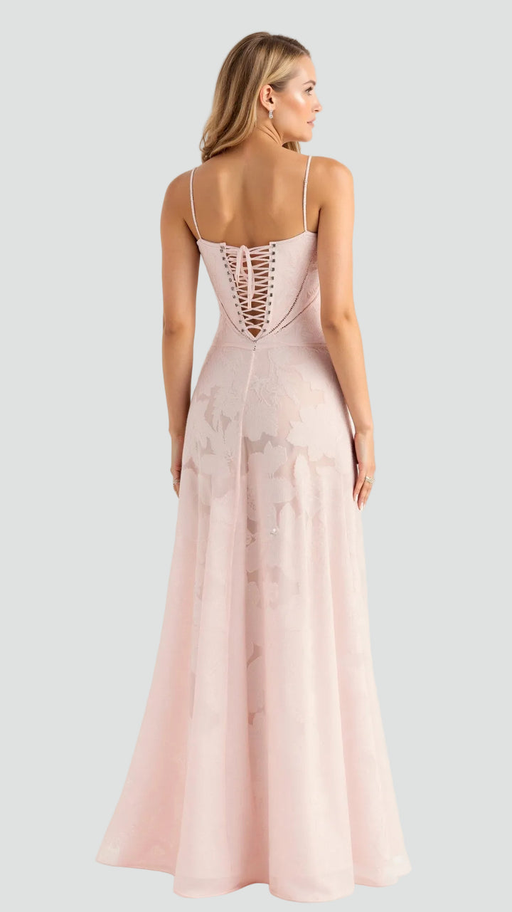 Elegancka sukienka maxi damska na ramiączkach cocktail dress