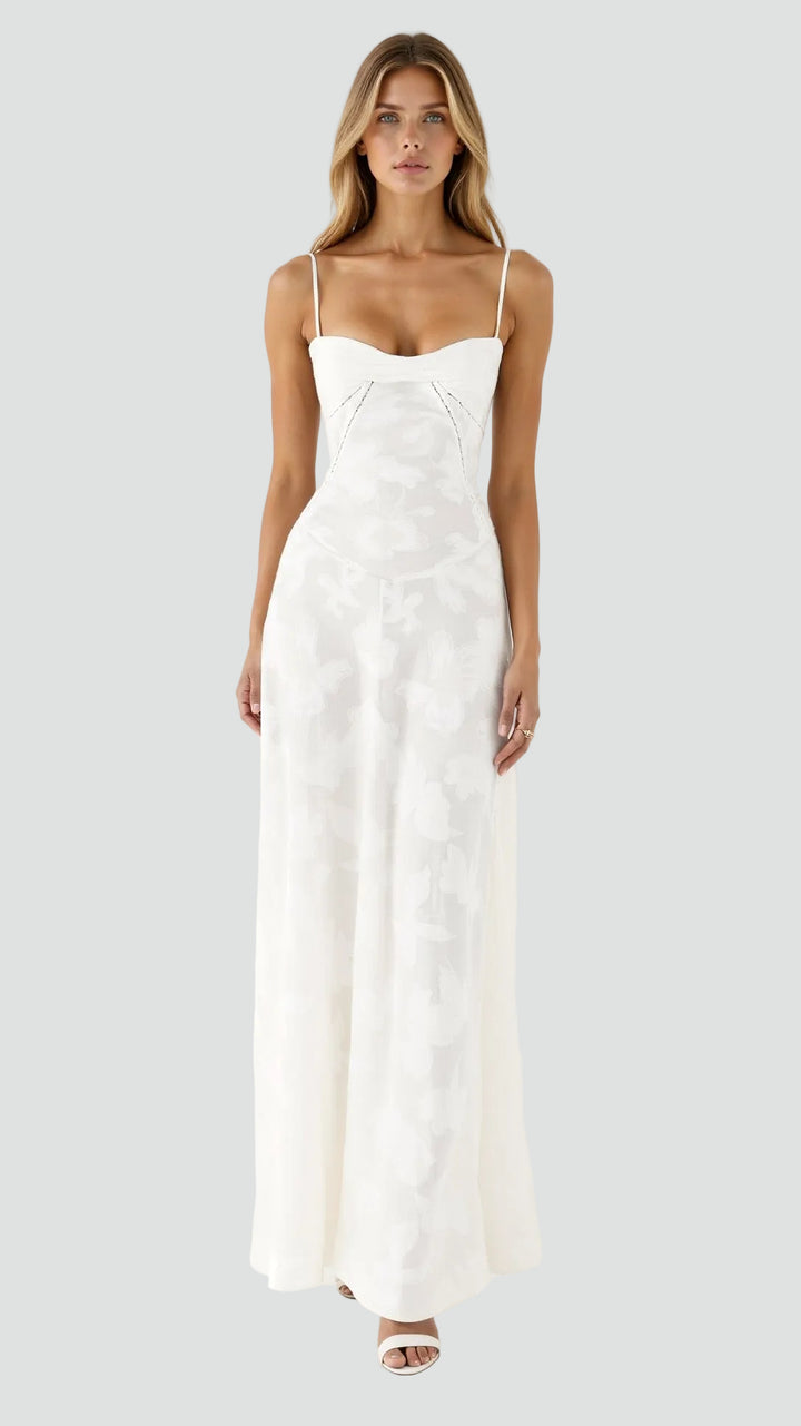 Elegancka sukienka maxi damska na ramiączkach cocktail dress