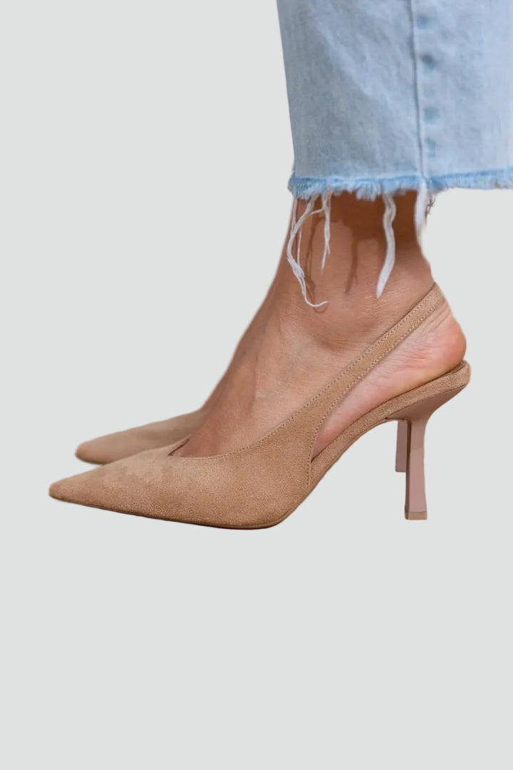 Women's Shoes Beige Pumps Heels Sandals Block Heels