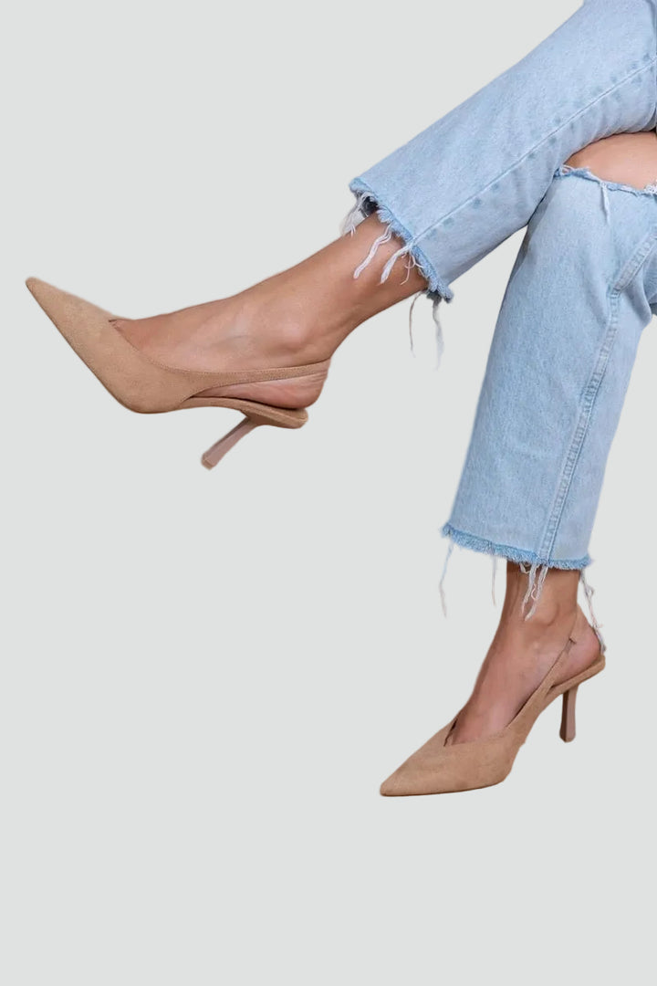 Women's Shoes Beige Pumps Heels Sandals Block Heels