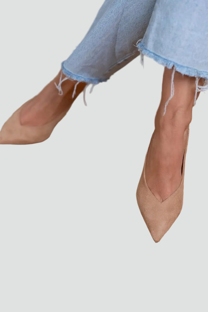 Women's Shoes Beige Pumps Heels Sandals Block Heels