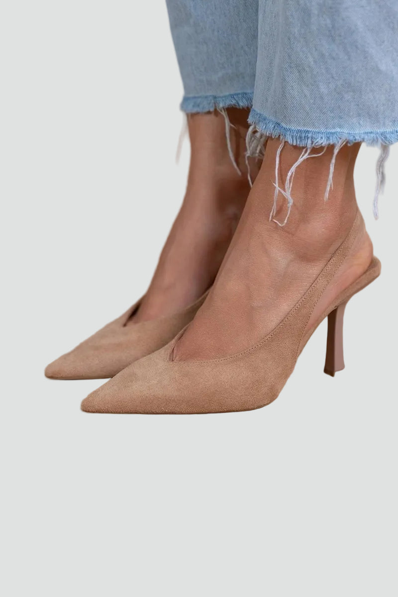 Women's Shoes Beige Pumps Heels Sandals Block Heels