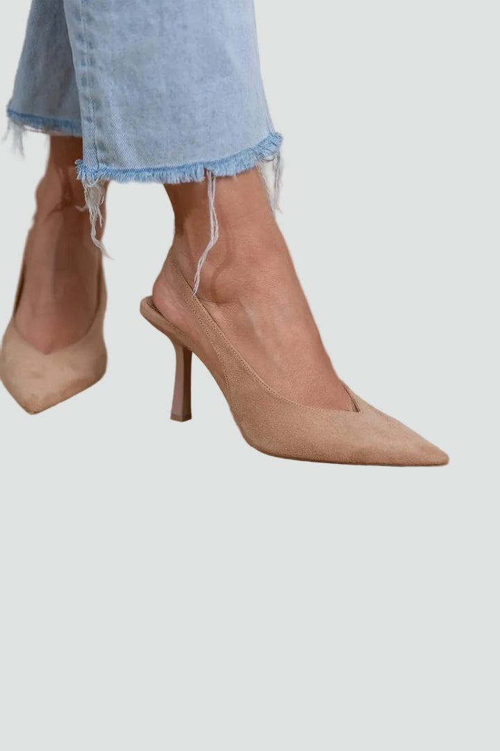 Women's Shoes Beige Pumps Heels Sandals Block Heels