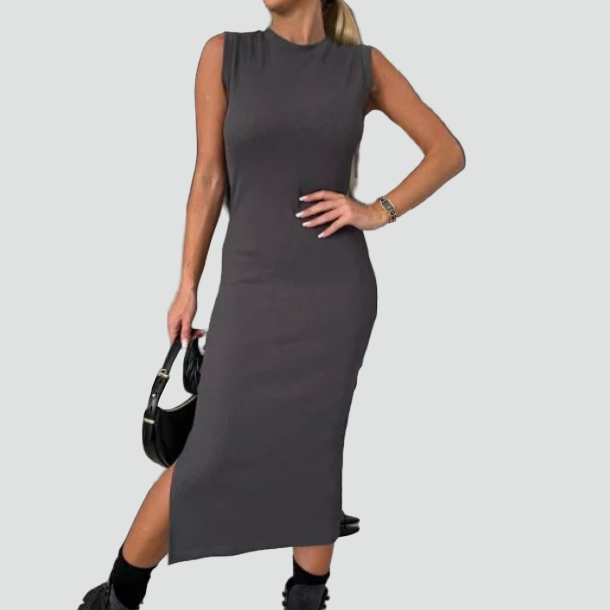 Dzianinowy komplet damski co ord set sukienka midi z bluzą