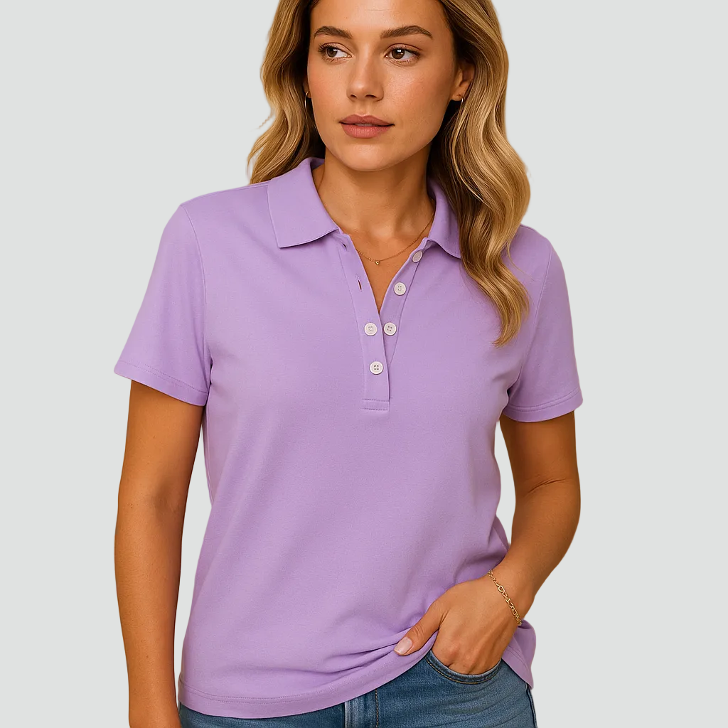 Dames poloshirt met een elegante snit voor dagelijks gebruik en werk