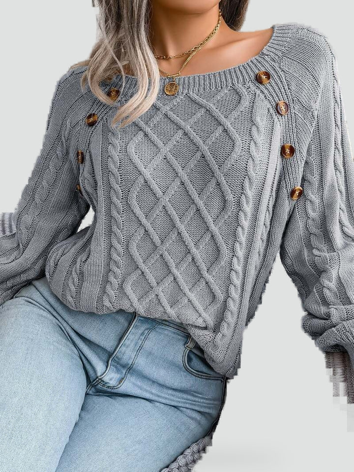 stylowy-sweter-damski-z-guzikami-i-wzore-2