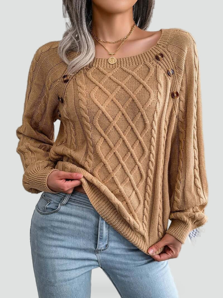 stylowy-sweter-damski-z-guzikami-i-wzore-4
