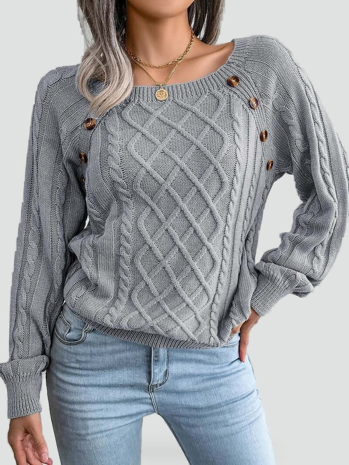 stylowy-sweter-damski-z-guzikami-i-wzore-6