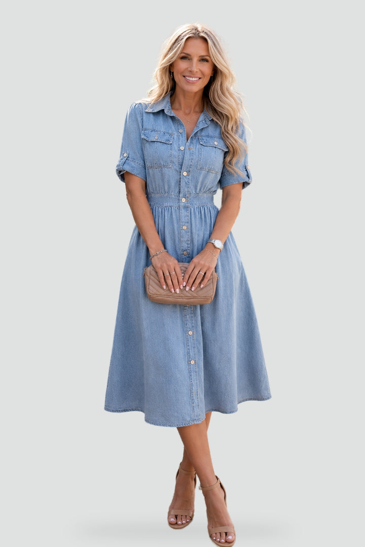 sukienka-damska-z-denim-i-kwiatowym-wzor-1