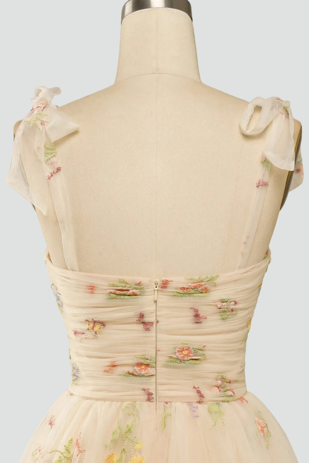 Sukienka Damska Tiulowa Haft Kwiaty Balowa Maxi Wizytowa Druhna