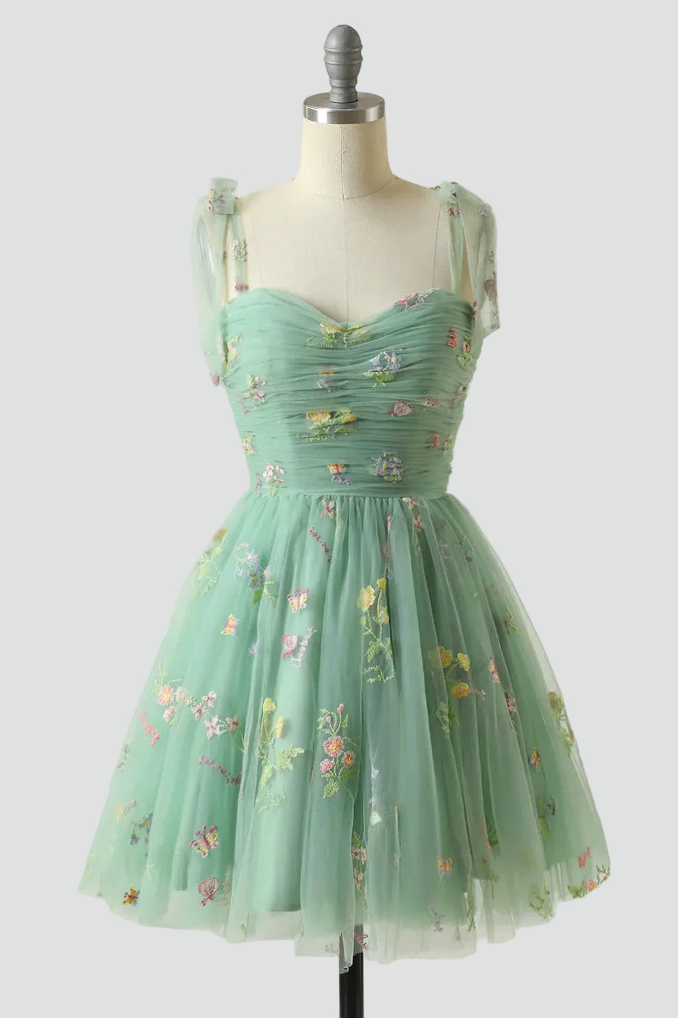 Sukienka Damska Tiulowa Haft Kwiaty Balowa Maxi Wizytowa Druhna