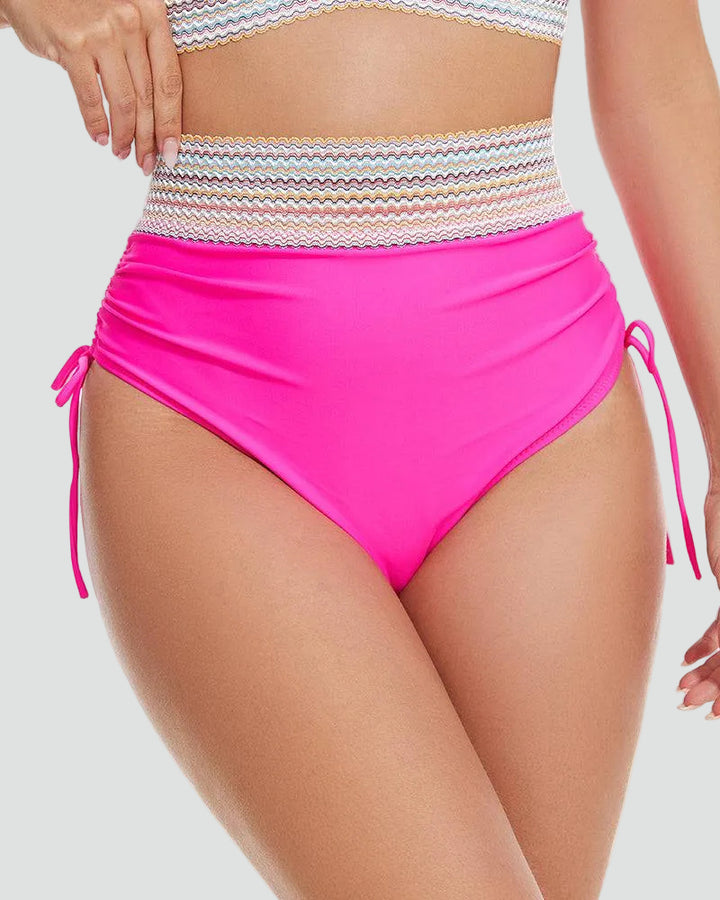 Letni modelujący damski bikini dwuczęściowy z wysokim stanem