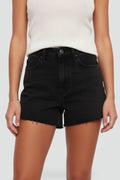 Women's High-Waisted Shorts with Raw Hem