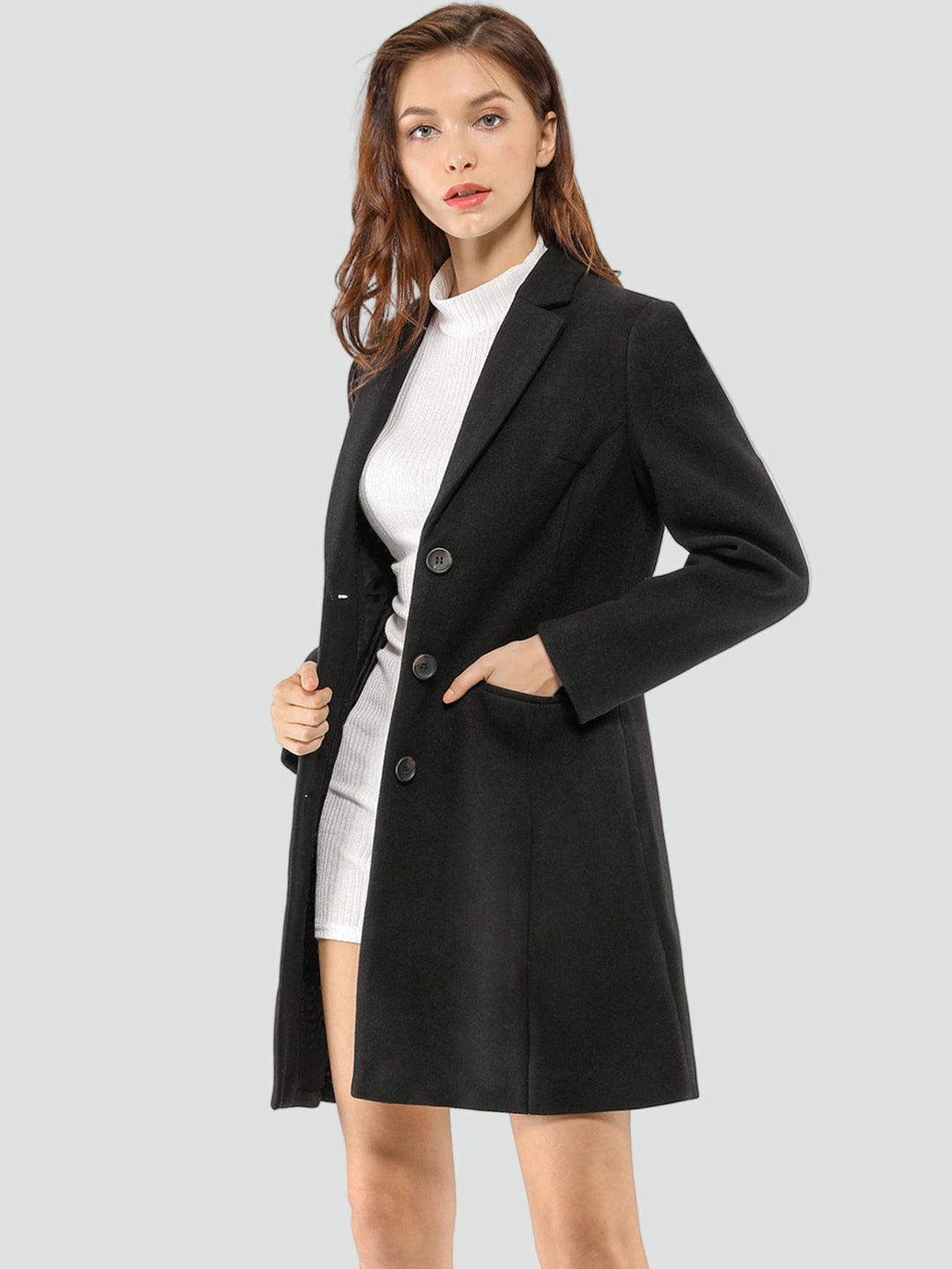 Elegante mantel in blazerstijl voor vrouwen