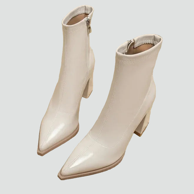 Bottes élégantes pour femmes à talon avec bout pointu
