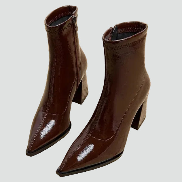 Bottes élégantes pour femmes à talon avec bout pointu