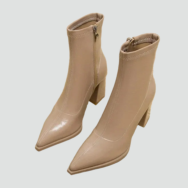 Bottes élégantes pour femmes à talon avec bout pointu