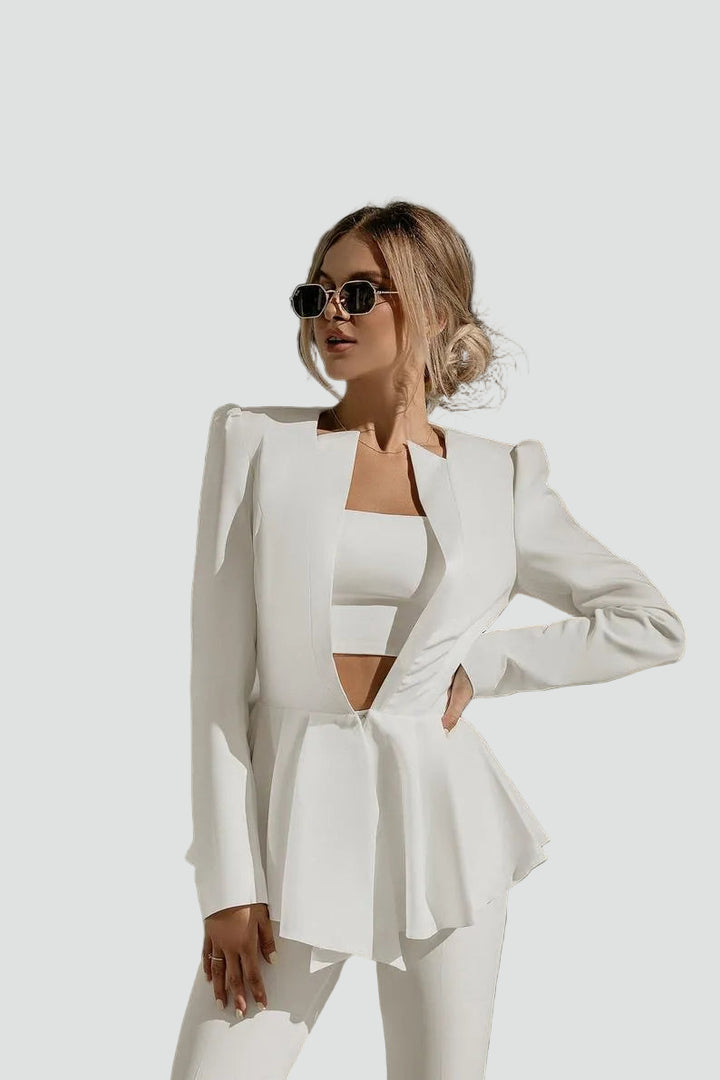 Elegancki garnitur damski blazer pants set